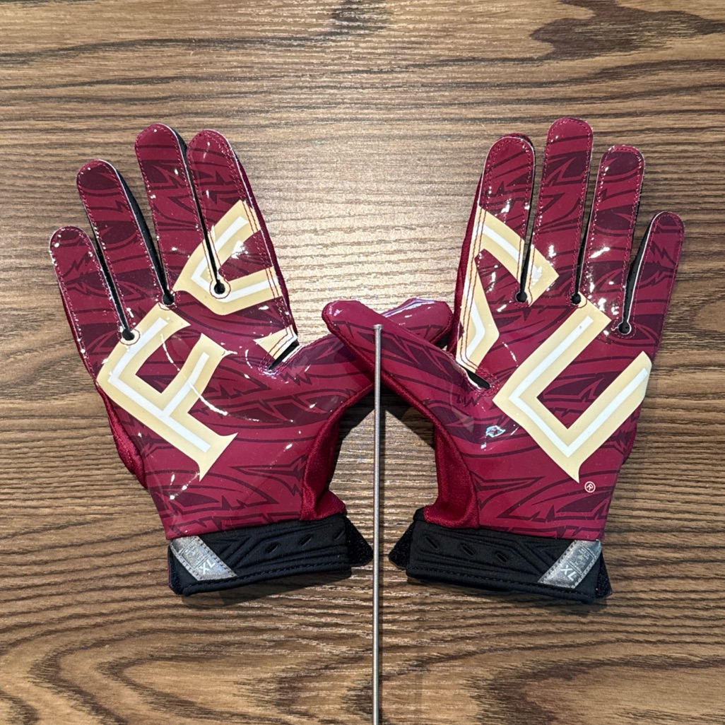 Florida State Seminoles Nike Superbad 3.0 Football Gloves Ncaa Men’s Size Xl